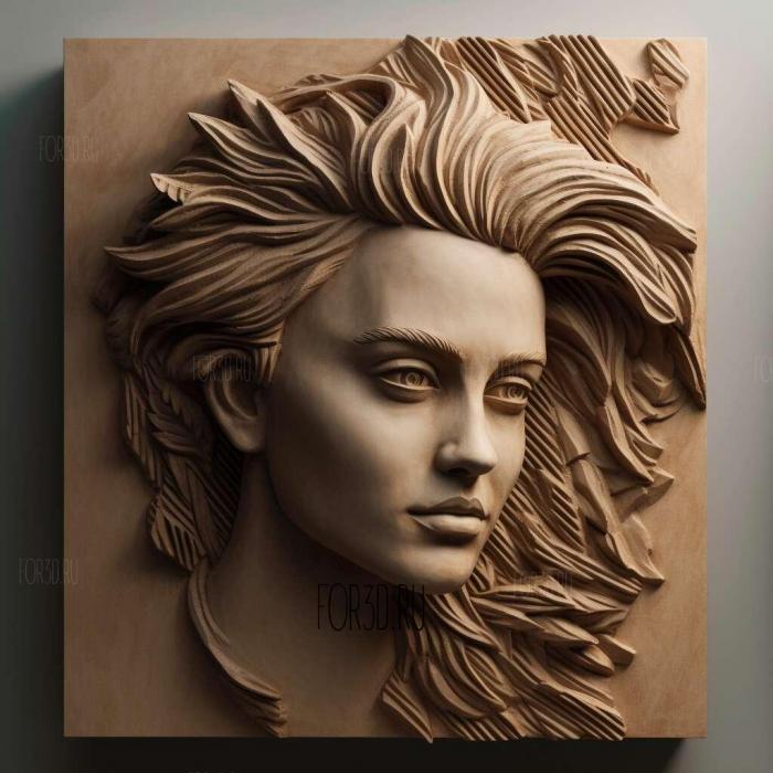 Kristen Stewart 1 stl model for CNC